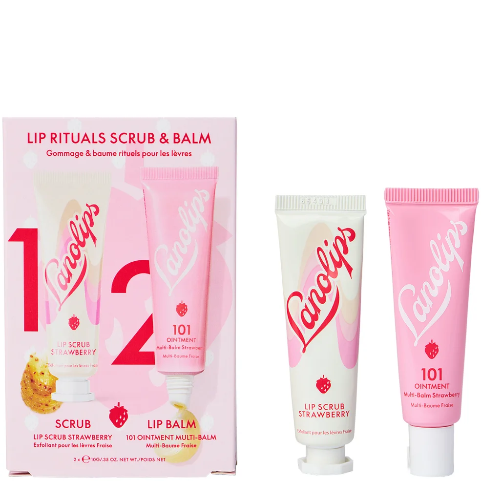 Lanolips Lip Rituals Scrub and Balm Strawberry Afbeelding 1