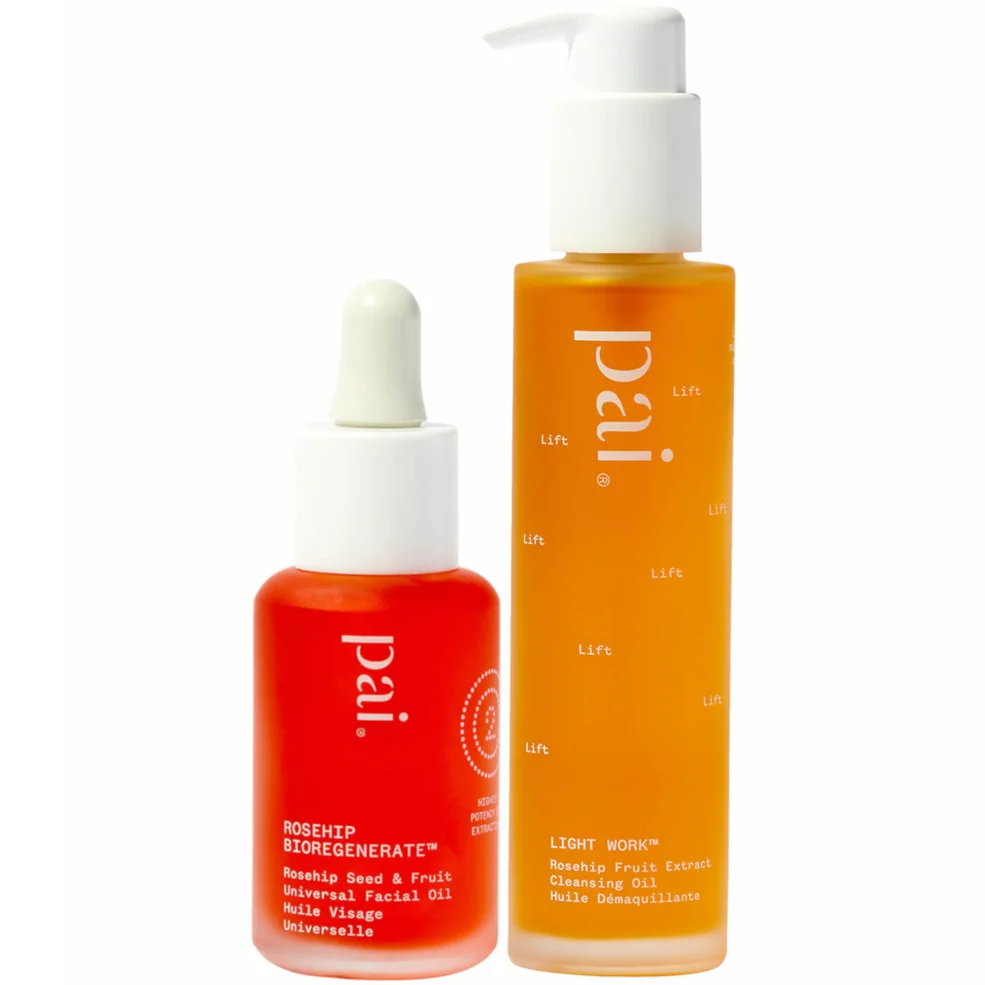 Pai Skincare Rosehip Bioregenerate Oil 30ml and Light Work Rosehip Cleansing Oil 100ml Duo Afbeelding 1