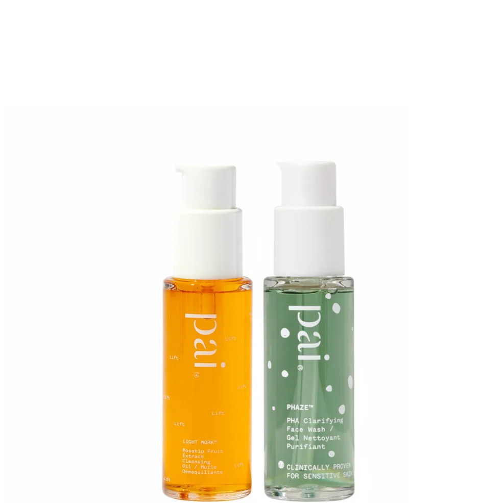 Pai Skincare Double Cleanse Duo - Light Work Rosehip Cleansing Oil 28ml and Phaze Rebalancing PHA Cleanser 28ml Afbeelding 1