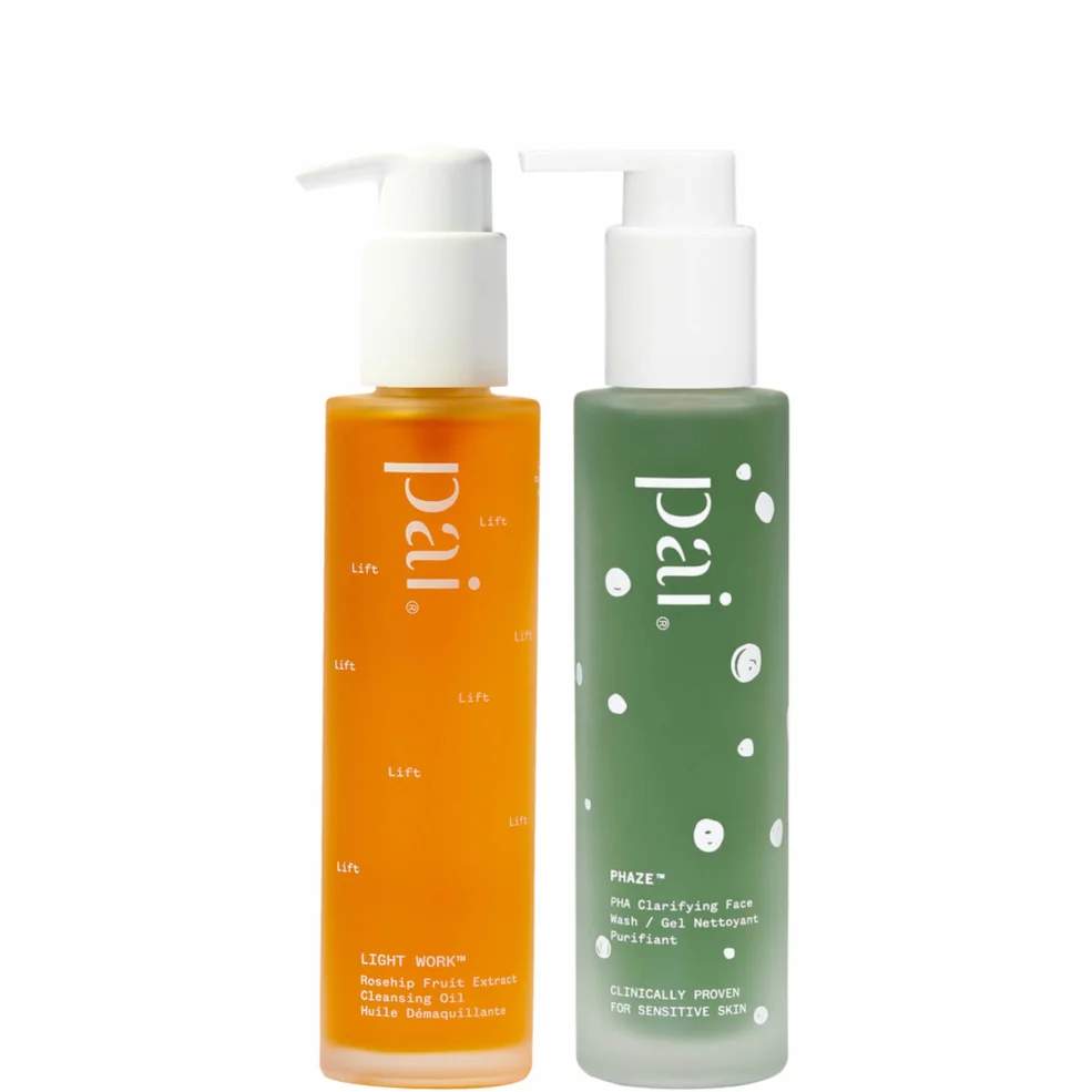 Pai Skincare Double Cleanse Duo - Light Work Rosehip Cleansing Oil 100ml and Phaze Rebalancing PHA Cleanser 100ml Afbeelding 1