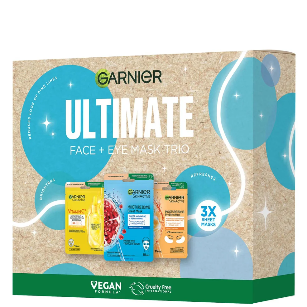 Garnier Ultimate Face and Eye Mask Trio Giftset Afbeelding 1