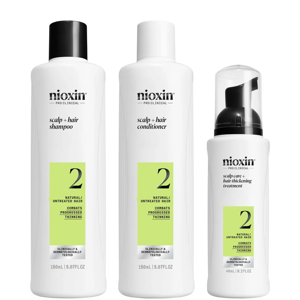 NIOXIN Scalp and Hair Thickening System 2 for Natural Hair with Progressed Thinning Trial Kit Afbeelding 1