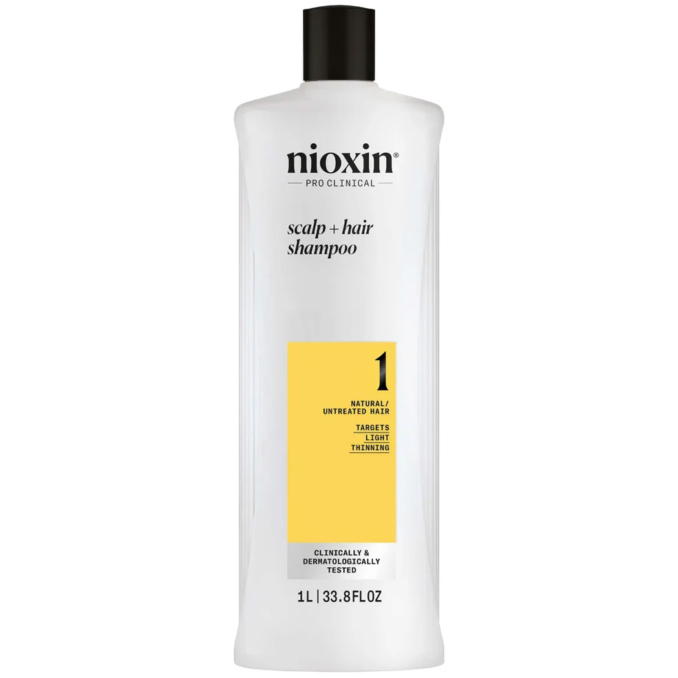 NIOXIN Scalp and Hair Thickening System 1 Shampoo for Natural Hair with Light Thinning 1L Afbeelding 1