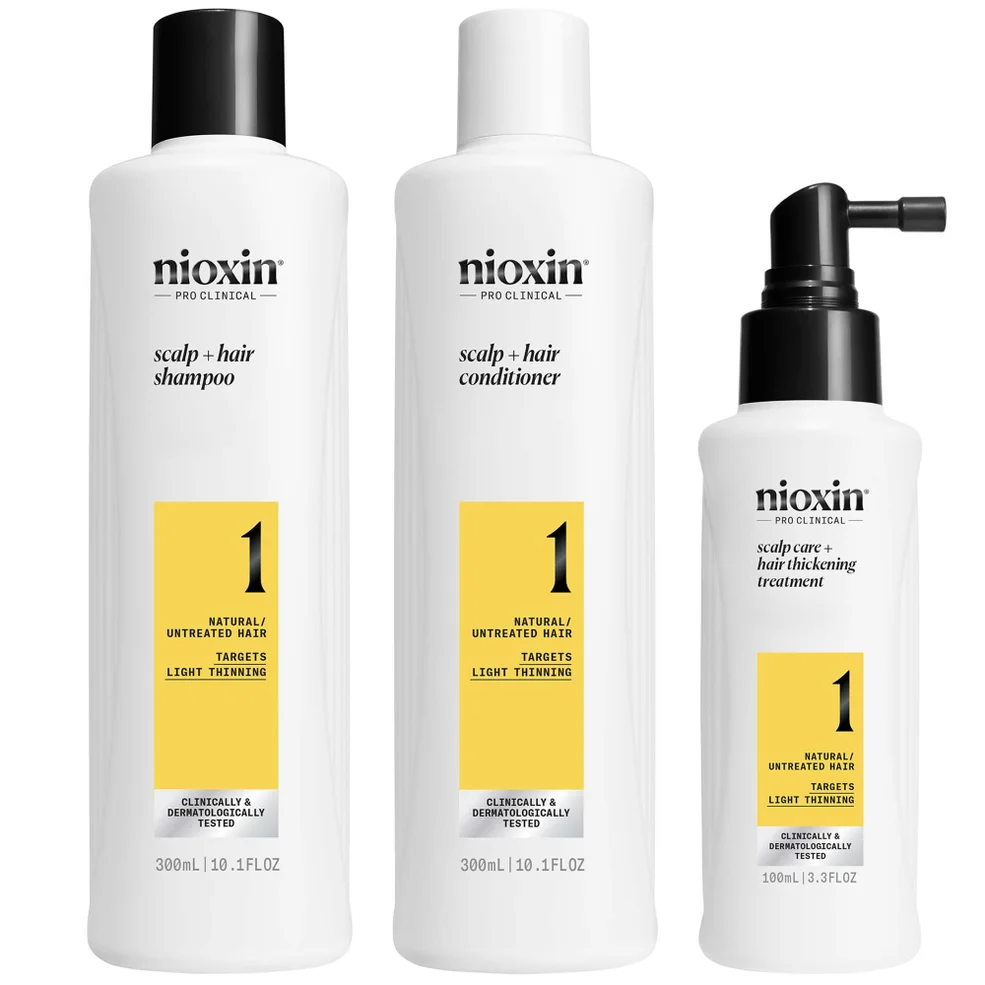 NIOXIN Scalp and Hair Thickening System 1 for Natural Hair with Light Thinning Loyalty Kit Afbeelding 1