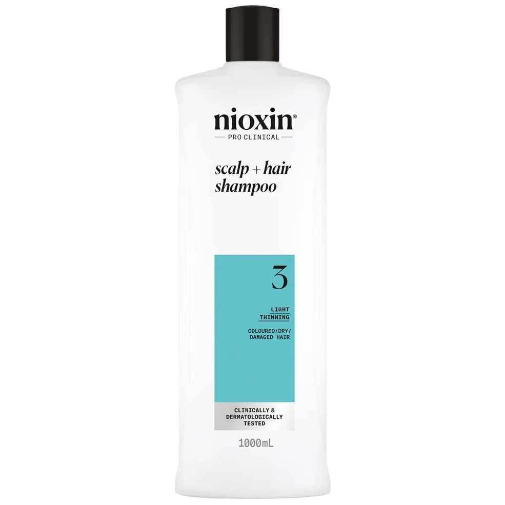 NIOXIN Scalp and Hair Thickening System 3 Shampoo for Coloured Dry and Damaged Hair with Light Thinning 1L Afbeelding 1