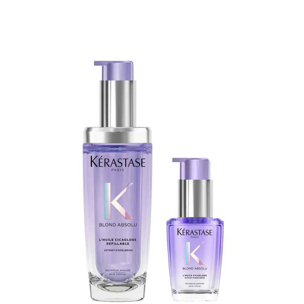 Kérastase Chroma Absolu Refillable Hair Oil 75ml and Refill Capsule Duo for colour treated hair Afbeelding 1