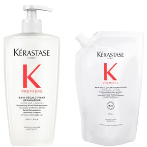Kérastase Première Refillable Shampoo and Refill Pouch Duo for Damaged Hair with Pure Citric Acid and Glycine 500ml - undefined undefined