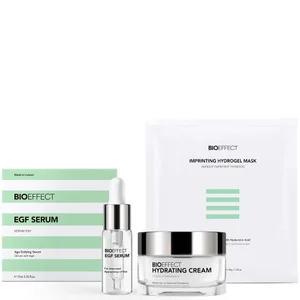 BIOEFFECT Icons Set including EGF Serum, Hydrating Cream 50ml and Imprinting Hydrogel Mask 25g - undefined undefined
