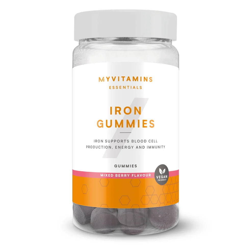 Myvitamins Iron Gummies, Mixed Berry, 60 Gummies, Afbeelding 1