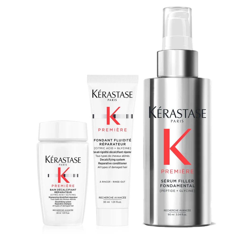 Kérastase Première Repairing Anti-Frizz Filler Heat Protecting Hair Serum for Damaged Hair 90ml with Free Travel Size Duo Afbeelding 1