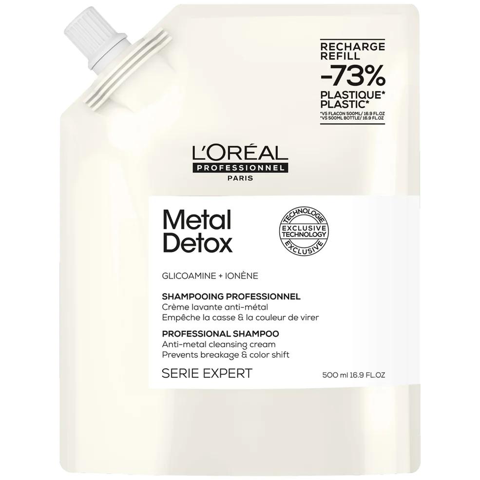 L'Oréal Professionnel Metal Detox Shampoo Refill Pack 500ml for Breakage and Colour Protection Afbeelding 1