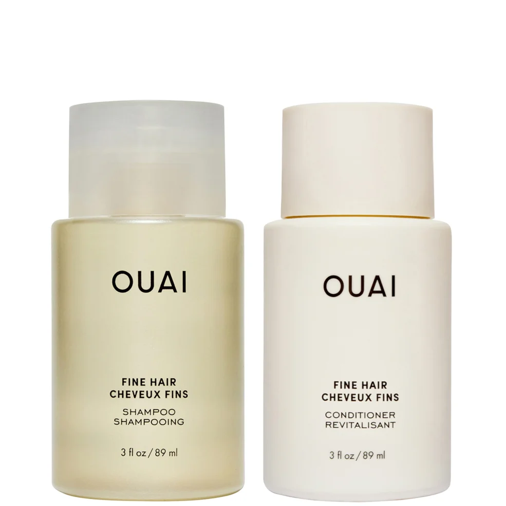 OUAI Fine Shampoo and Conditioner Travel Bundle Afbeelding 1