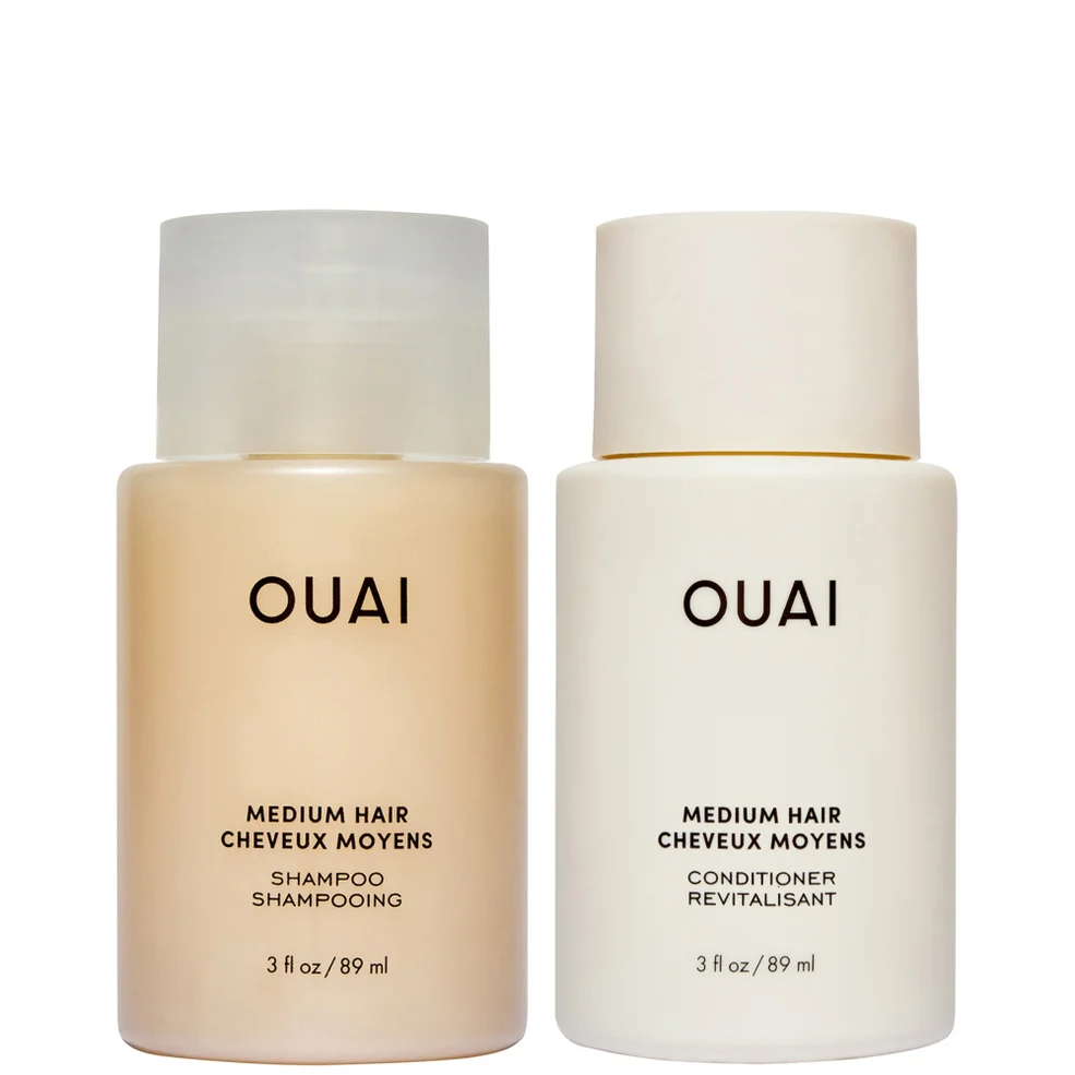 OUAI Medium Shampoo and Conditioner Travel Bundle Afbeelding 1