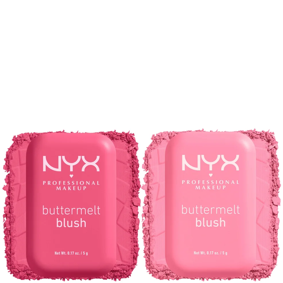 NYX Professional Makeup Buttermelt Powder Blush up to 12H Wear Blush Bundle (Various Shades) Afbeelding 1