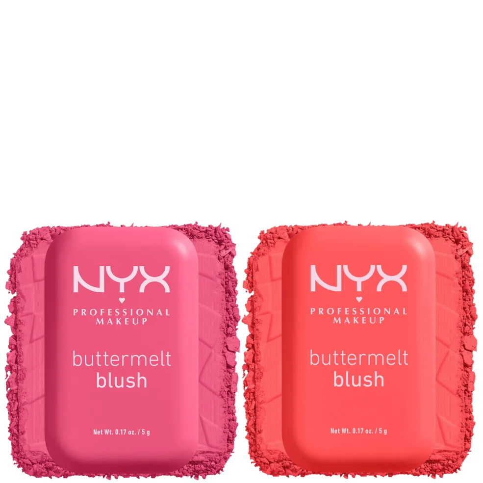 NYX Professional Makeup Buttermelt Powder Blush up to 12H Wear Blush Bundle (Various Shades) Afbeelding 1