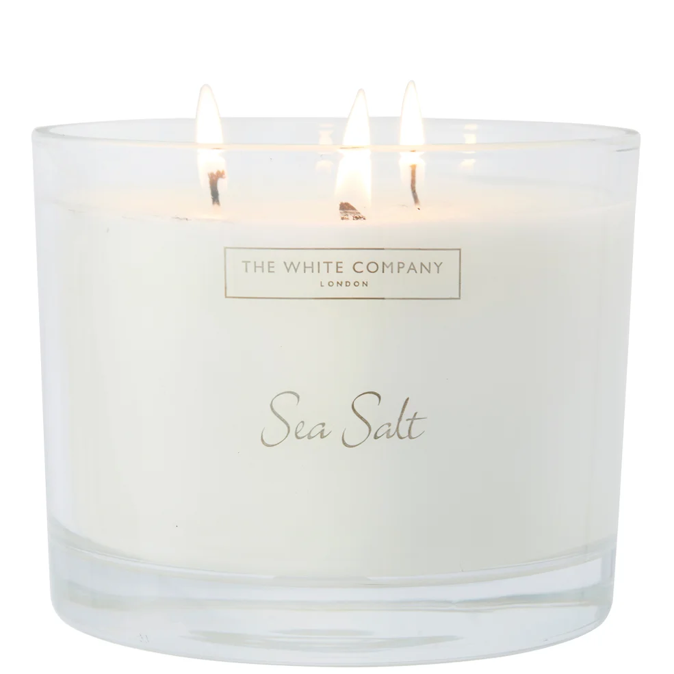 The White Company Sea Salt Large Candle 770g Afbeelding 1