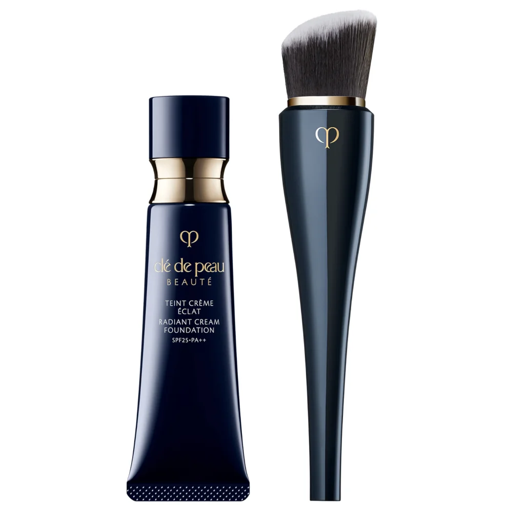 Clé de Peau Beauté Radiant Cream Foundation 21ml & Clé de Peau Beauté High Coverage Foundation Brush (Various Shades) Afbeelding 1