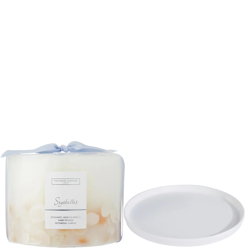 The White Company Seychelles Botanical Candle and Plate - Large Afbeelding 1