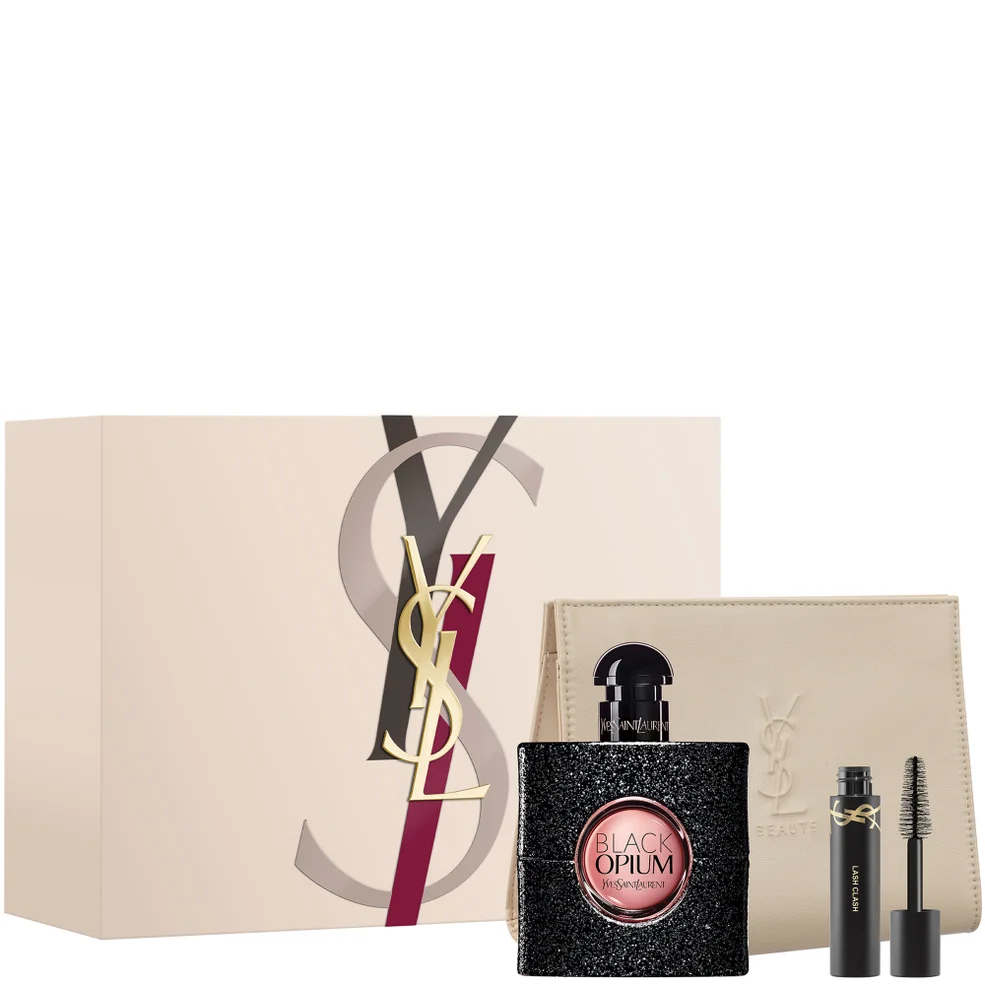 Yves Saint Laurent Black Opium Eau de Parfum 50ml + Mini Lash Clash + Pouch Set Afbeelding 1