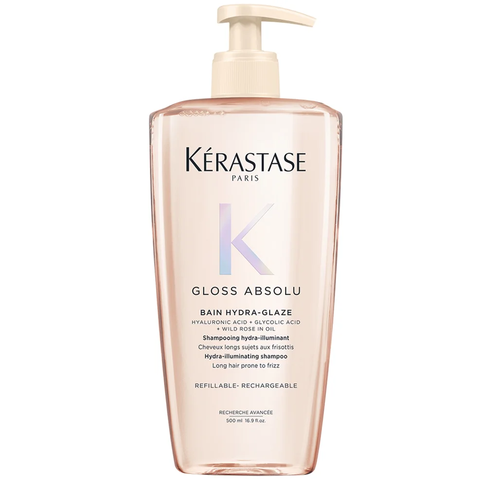 Kérastase Gloss Absolu Refillable Shampoo with Glycolic Acid, Hyaluronic Acid and Wild Rose in Oil 500ml Afbeelding 1