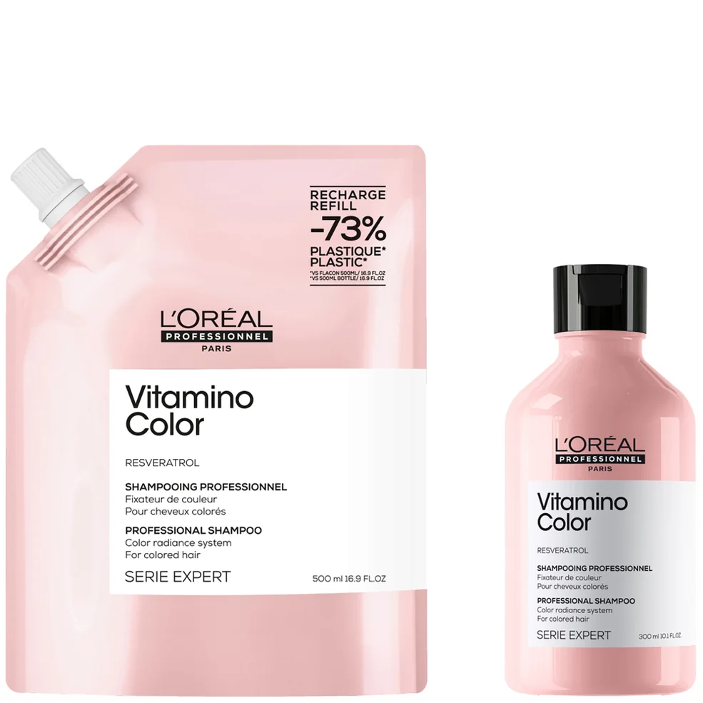 L’Oréal Professionnel Vitamino Color Shampoo 300ml and Refill Pack 500ml for coloured hair Afbeelding 1
