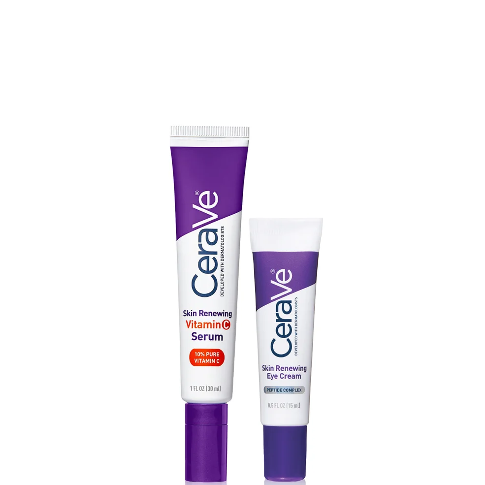 CeraVe Skin Renewing Duo for Visibly Brighter Smoother Skin with Vitamin C Serum and Eye Cream Afbeelding 1