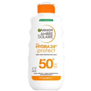 Garnier Ambre Solaire SPF 50+ Hydra 24 Hour Hydrating Sun Cream Lotion With Vitamin C,175ml - undefined undefined