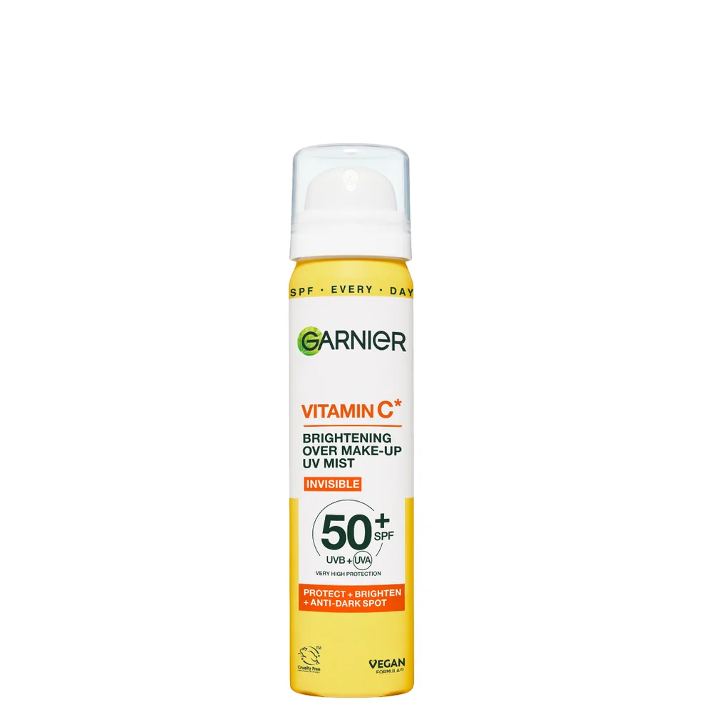 Garnier Vitamin C Brightening Over Make-Up UV Mist Invisible with SPF50+ and Vitamin C 75ml Afbeelding 1