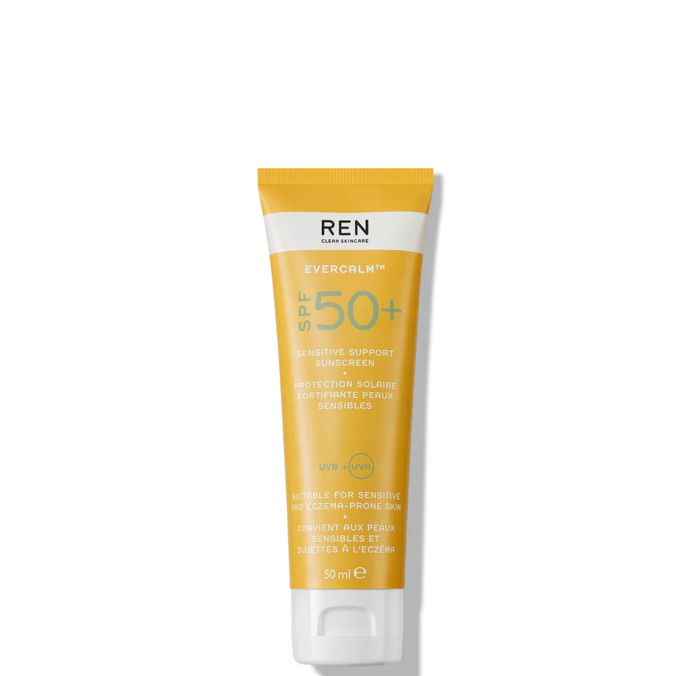 REN Clean Skincare Evercalm Sensitive Support Sunscreen SPF50+ 50ml Afbeelding 1