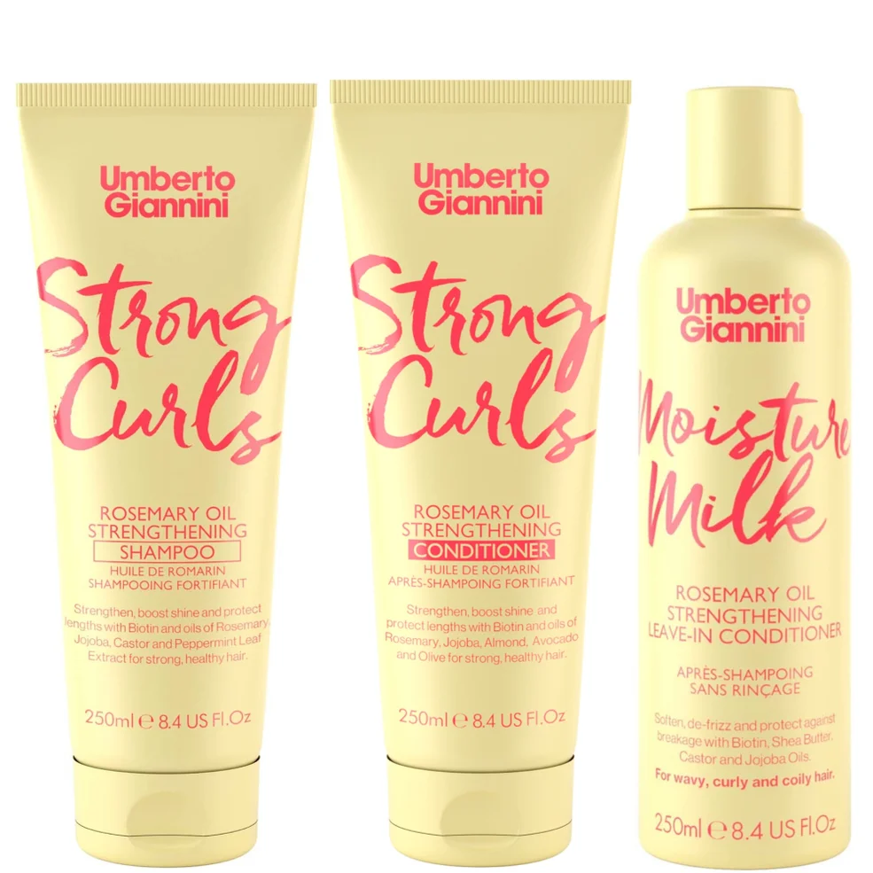 Umberto Giannini Strong Curls Strengthen & Hydrate Trio Afbeelding 1