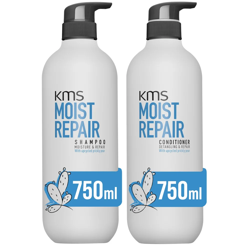 KMS Supersize Moist Repair Hair Rescue Shampoo and Conditioner Bundle for Dry and Damaged Hair Afbeelding 1