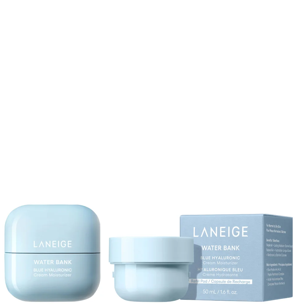 LANEIGE Water Bank Blue Hyaluronic Acid Cream Moisturiser 50ml + Refill 50ml Bundle Afbeelding 1