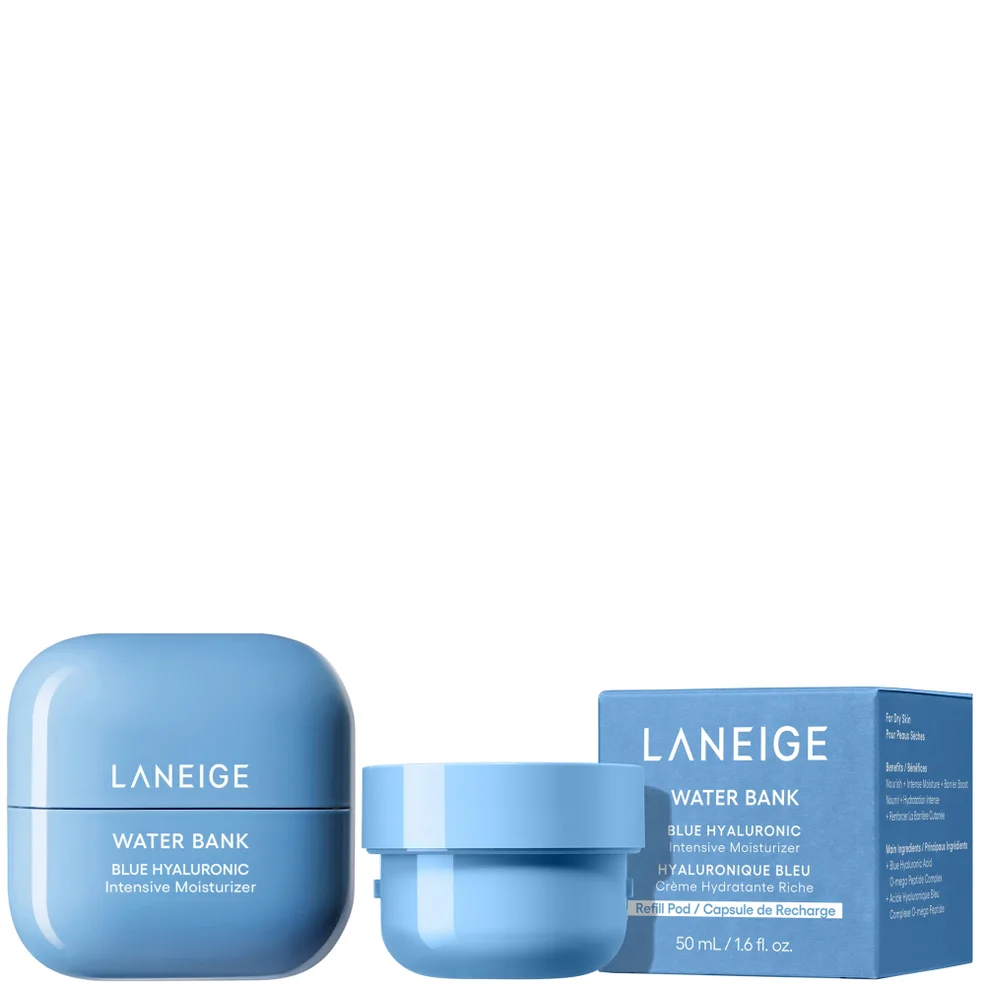 LANEIGE Water Bank Blue Hyaluronic Acid Intensive Moisturiser 50ml + Refill 50ml Bundle Afbeelding 1