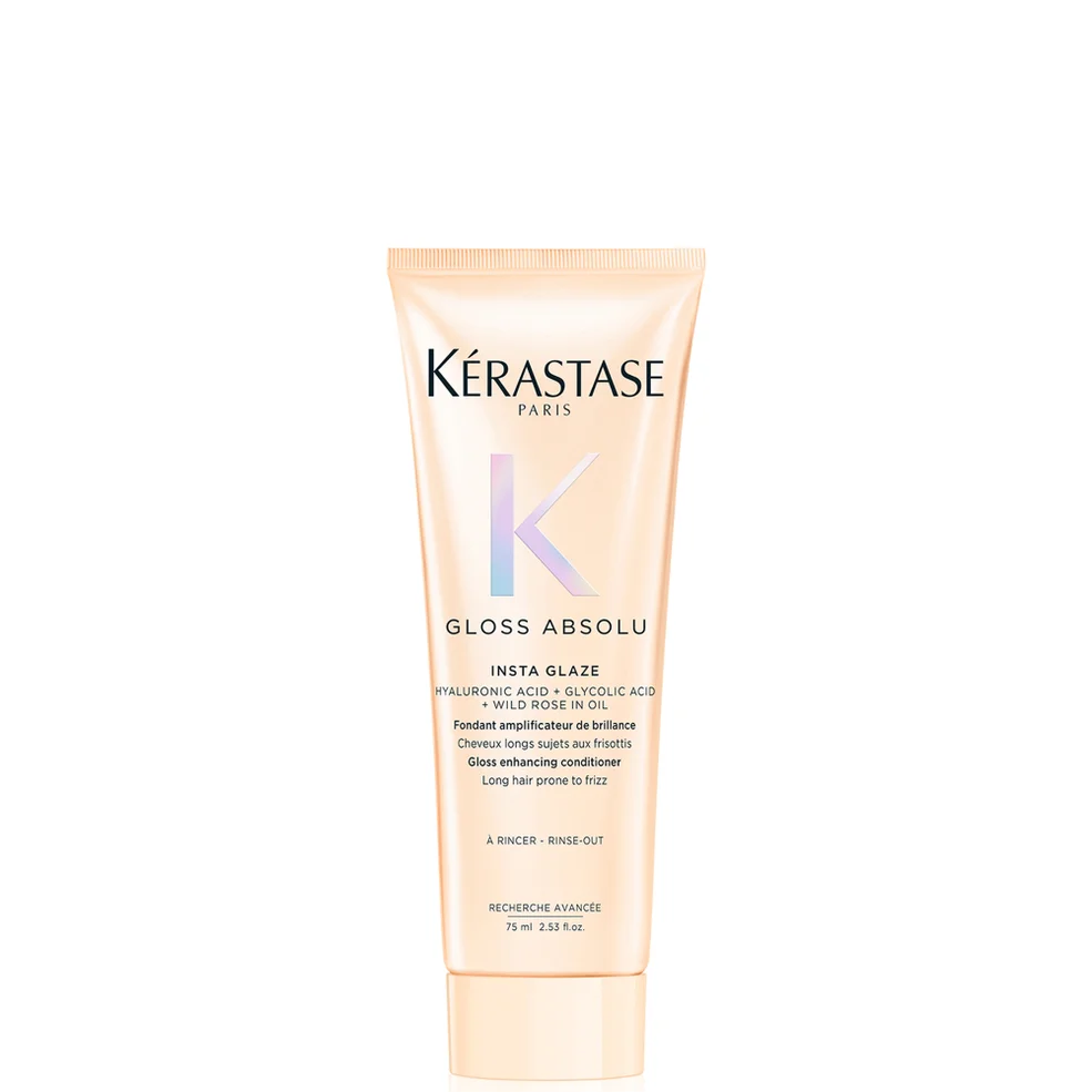 Kérastase Gloss Absolu Conditioner for All Hair Types with Glycolic Acid, Hyaluronic Acid & Wild Rose 75ml Afbeelding 1
