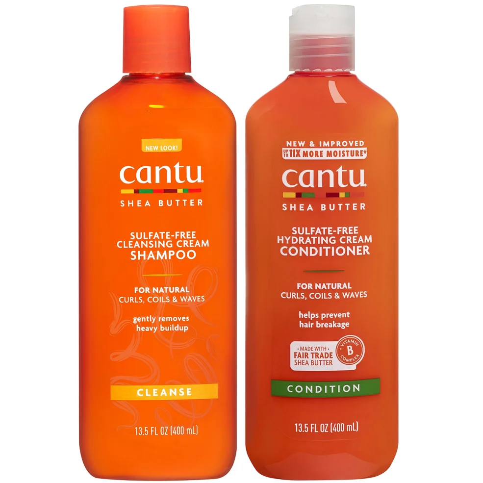 Cantu Shea Butter Cleansing Cream Shampoo & Hydrating Conditioner 400ml Afbeelding 1