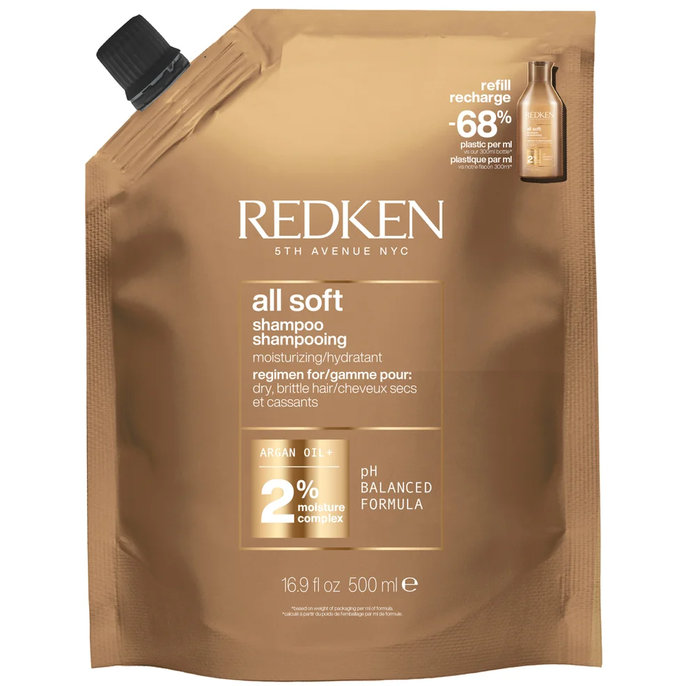 Redken All Soft Shampoo Refill Pouch 500ml Afbeelding 1