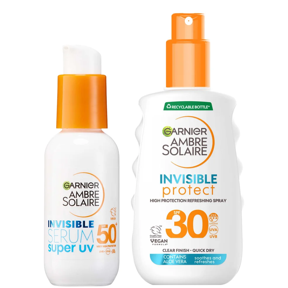 Garnier Ambre Solaire Invisible Sun Protection SPF Face & Body Bundle Afbeelding 1