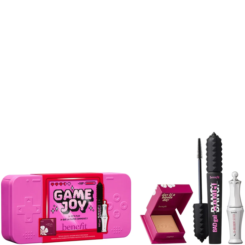 benefit GameJoy Mascara, Brow and Bronzer 3-piece Makeup Gift Set, with Limited Edition Keepsake Tin Afbeelding 1