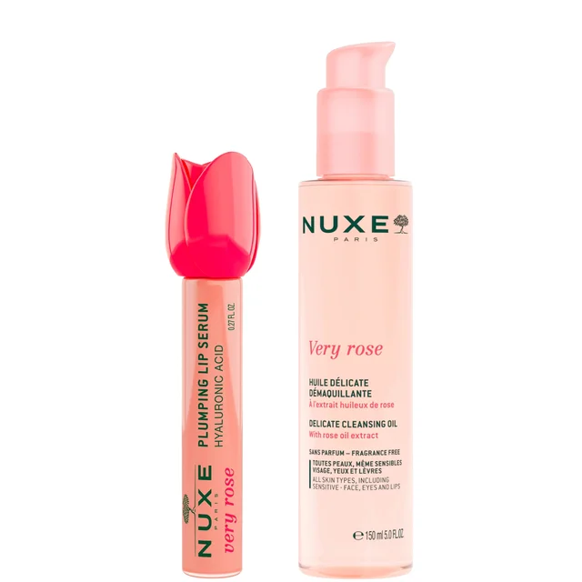 NUXE Very Rose Lipcare & Cleansing Oil Bundle