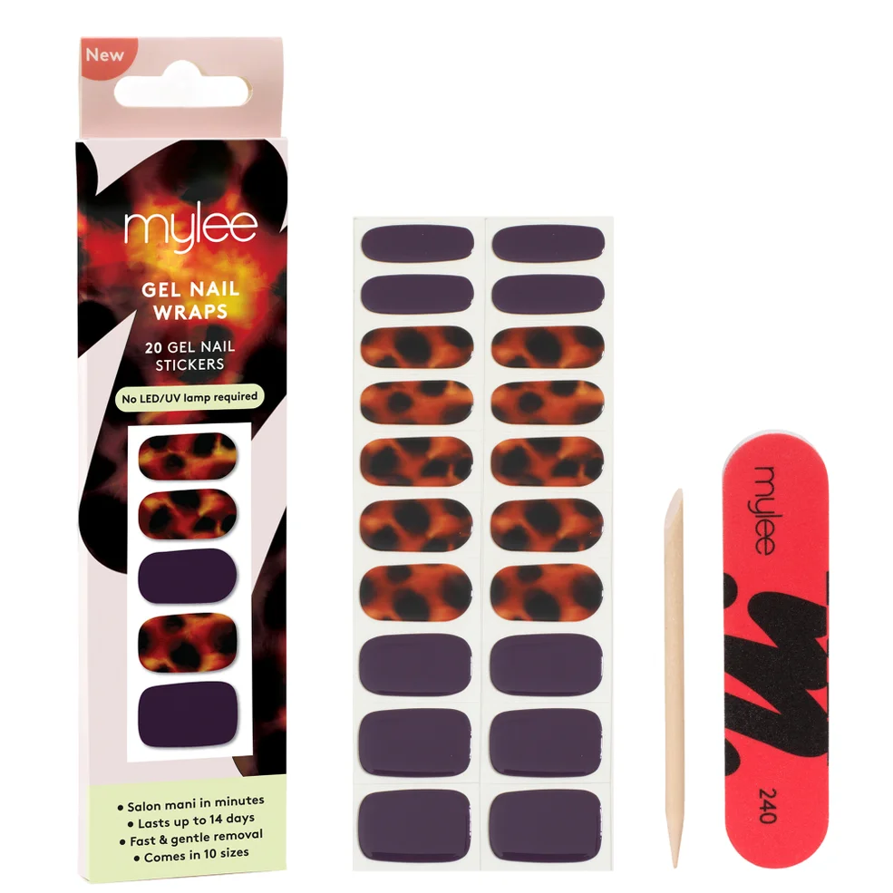 Mylee Gel Nail Wraps - Mulberry Clash Afbeelding 1
