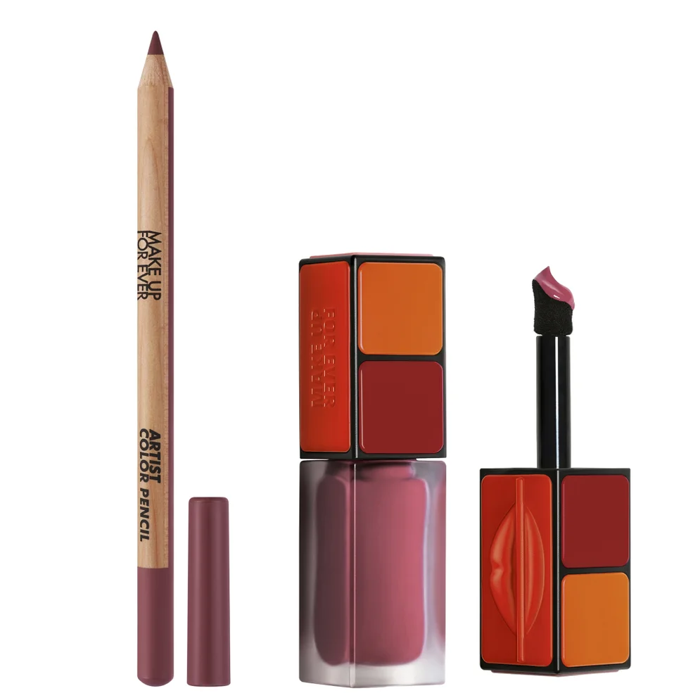 MAKE UP FOR EVER Boundless Berry Bundle - Artist Color Pencil & Liquid ...